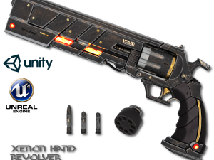 xenon hand revolver 3D Models