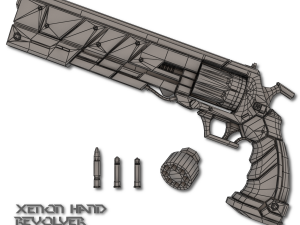 xenon hand revolver 3D Model