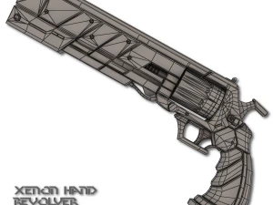 xenon hand revolver 3D Model