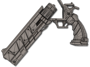 xenon hand revolver 3D Model