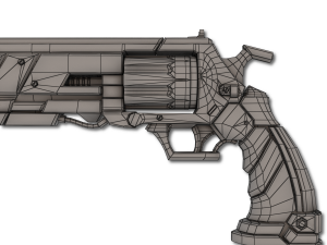 xenon hand revolver 3D Model