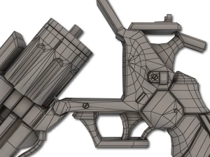 xenon hand revolver 3D Model