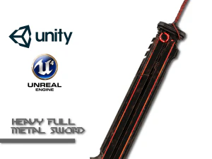 &eacute;p&eacute;e lourde en m&eacute;tal Modèle 3D