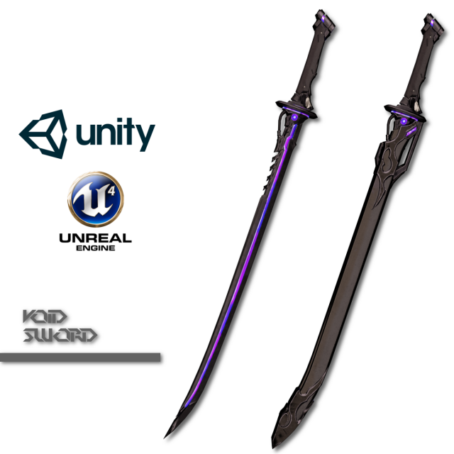 void sword Model 3D .c4d .max .obj .3ds .fbx .stl .blend 