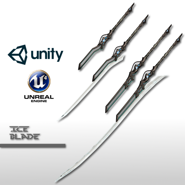 ice blade 3D Модель .c4d .max .obj .3ds .fbx .stl .blend 