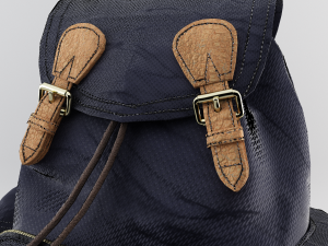 leather and nylon rucksack for women Modelo 3D