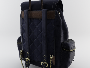 leather and nylon rucksack for women Modelo 3D
