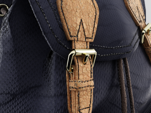 leather and nylon rucksack for women Modelo 3D