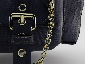 leather and nylon rucksack for women Modelo 3D