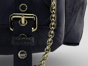 mochila de couro e nylon para mulheres Modelo 3D