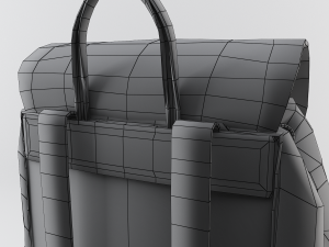 leather and nylon rucksack for women Modelo 3D