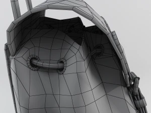 mochila de couro e nylon para mulheres Modelo 3D