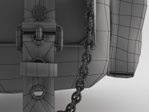leather and nylon rucksack for women Modelo 3D