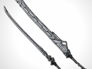 sci-fi frozen sword - remake 3D मॉडल