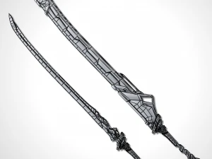 sci-fi frozen sword - remake 3D Model