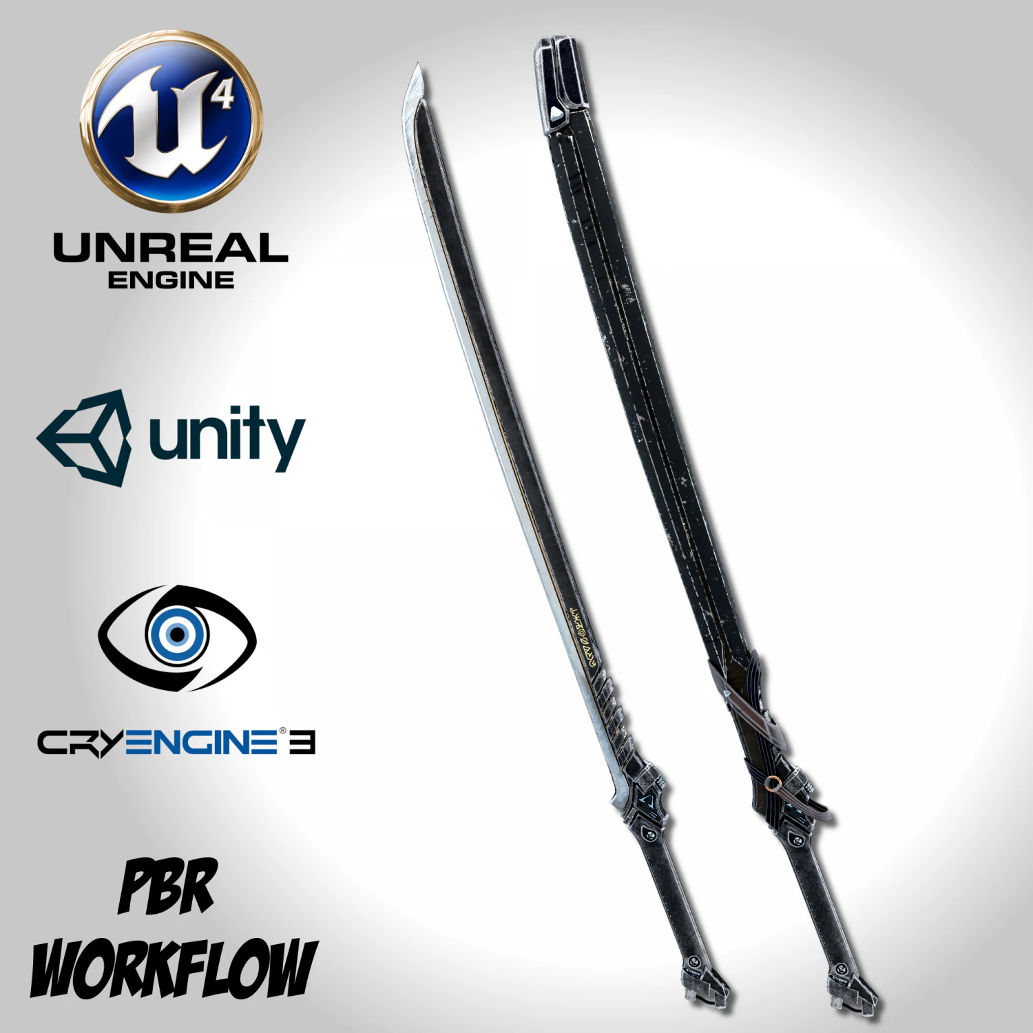 dark long blade - remake 3D Model .c4d .max .obj .3ds .fbx .stl .blend