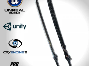 lame longue et sombre - remake Modèle 3D