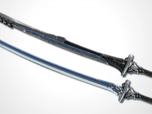 &eacute;p&eacute;e bicolore - remake Modèle 3D