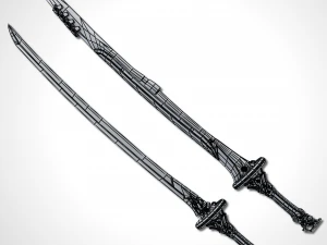 &eacute;p&eacute;e bicolore - remake Modèle 3D