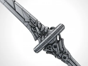 &eacute;p&eacute;e bicolore - remake Modèle 3D