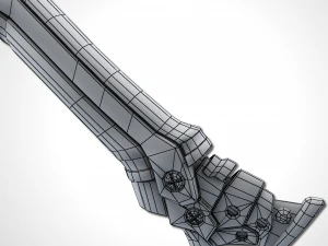 &eacute;p&eacute;e bicolore - remake Modèle 3D