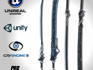 sci-fi swords pack 1 3D मॉडल
