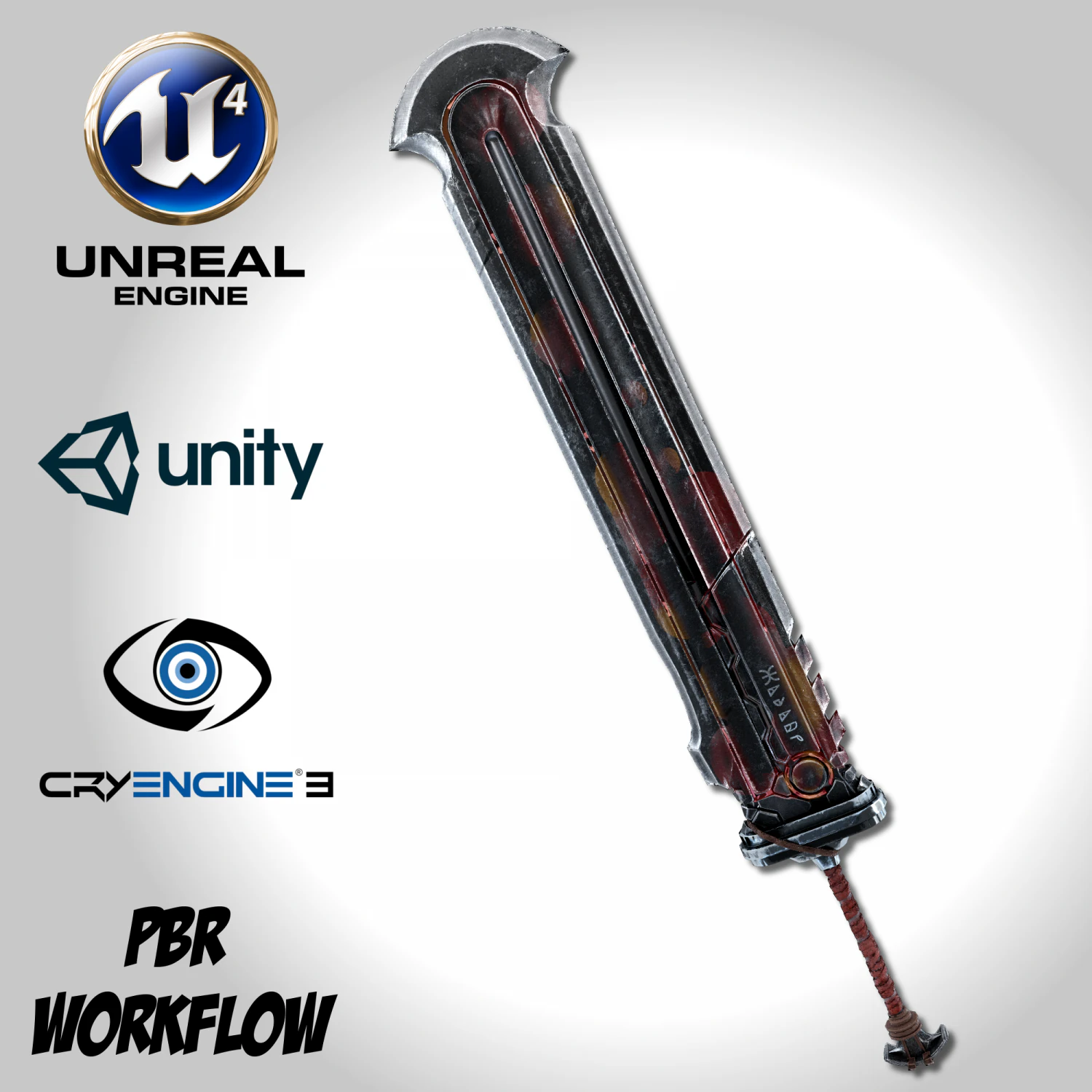 heavy full metal sword - remake 3D Model .c4d .max .obj .3ds .fbx .stl .blend 