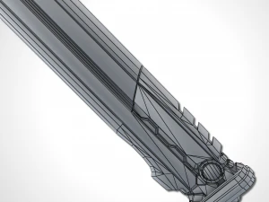 heavy full metal sword - remake 3D Model