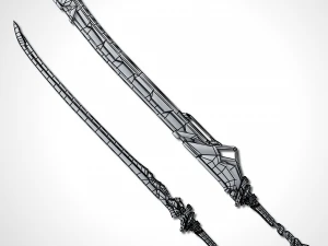 sci-fi swords pack 2 3D Model