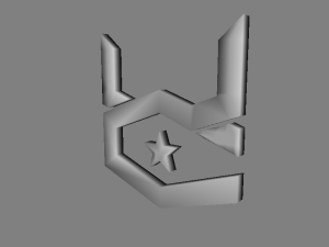 war commander icon logo Model 3D