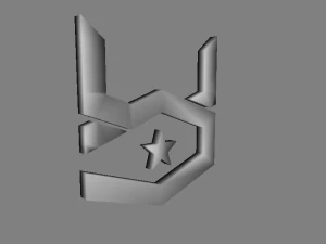 oorlogscommandant pictogram logo 3D Model