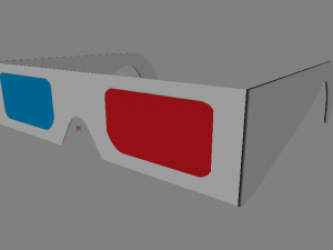 paper 3d red cyan glasses 3D Model