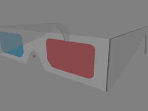 papel 3d vermelho ciano &oacute;culos Modelo 3D