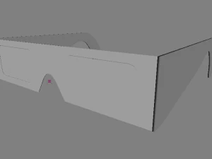 papel 3d vermelho ciano &oacute;culos Modelo 3D