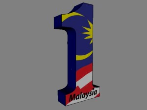 1logotipo da Mal&aacute;sia Modelo 3D