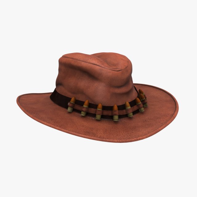 cowboys hat 3D Model .c4d .max .obj .3ds .fbx .stl .blend 