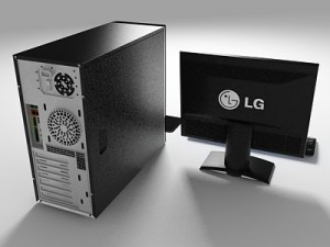 computer 3D मॉडल