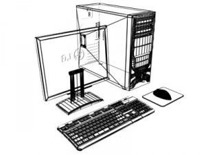 computer 3D मॉडल