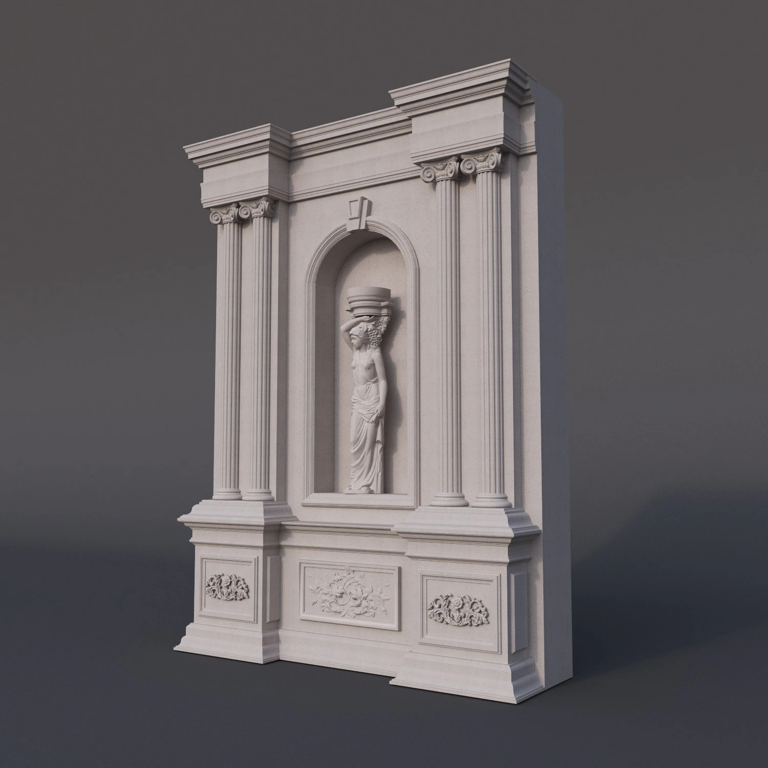 decor concrete 3D Model .c4d .max .obj .3ds .fbx .stl .blend 