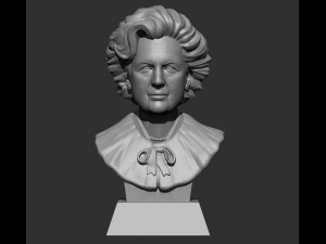 Margaret Thatcher Żelazna Dama Model do druku 3D