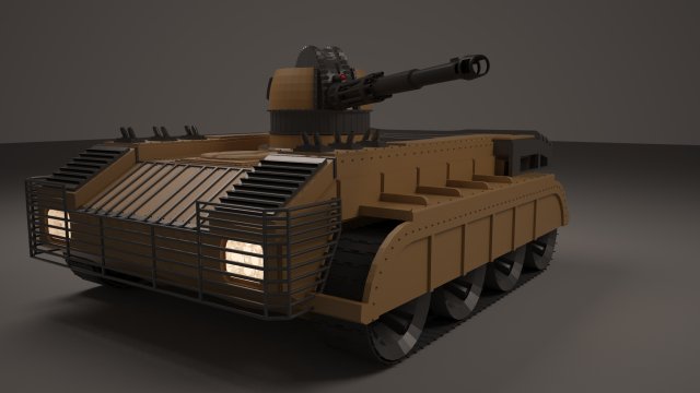 modern tank Model 3D .c4d .max .obj .3ds .fbx .stl .blend 