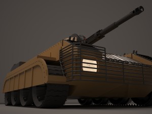 modern tank Model 3D