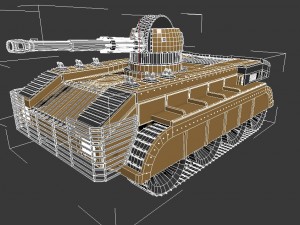 modern tank Model 3D