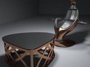modern chair table 3Dモデル