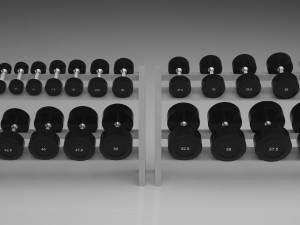 dumbbells collection 3D Model