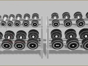 dumbbells collection 3D Model