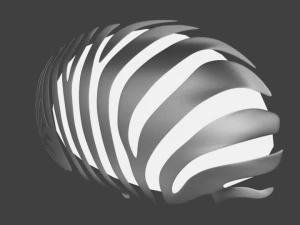 dudukan lampu dinding zebra Model 3D