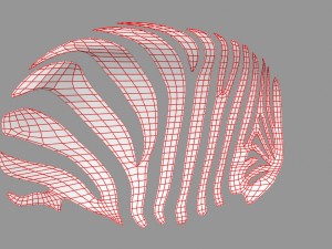 zebra wall light stand 3D 模型