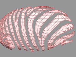 zebra wall light stand 3D 模型