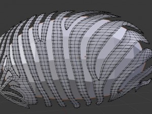 zebra wall light stand 3D 模型